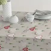 ANRO Tafelkleed Bergen Meerkleurig Ovaal 260x140cm Met sierband Afwasbaar Waterafstotend