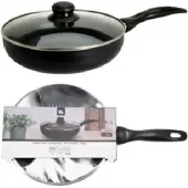 Koopman Aluminium Koekenpan 24 cm met antiaanbaklaag inclusief glazen deksel