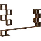 vidaXL Wandgemonteerd TV Rek Gerookt eiken 200 x 15 x 94 cm