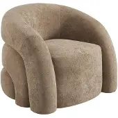 Sweeek Fauteuil van stof 1 zits organisch Taupe