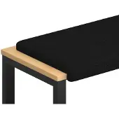 vidaXL Bankkussen Stof Zwart Diepte 35 cm