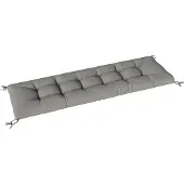 Outsunny Outdoor Sofa Cushion-Polyester, PP-katoen-65L x 198B x 13H cm-Lichtgrijs