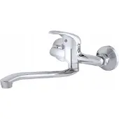 Gamma Alfa Wandkraan Keuken Chroom Glans Keramische Kop 35mm