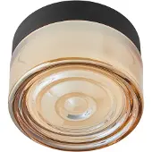 Loom Design LED plafondlamp Otto Wave, amber, IP65 dimbaar, crème / amber, Glas, Modern, LED plafondlamp