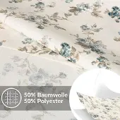 ANRO Tafelkleed Rozen Blauw Ovaal 280x140cm Met sierband Afwasbaar Waterafstotend Binnen & Buiten