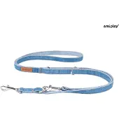 Amiplay Prestige Verstelbare Hondenlijn - Denim - Blauw - S - Breedte: 1 cm - Lengte: 100 - 200 cm