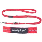 Amiplay Reflective 6-in-1 Verstelbare Hondenlijn Rood 100-200cm