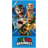 Italian Brainrot - Strandlaken - Handdoek - Sneldrogend - 70x140cm.