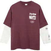 s.Oliver Shirt bordeaux / wit