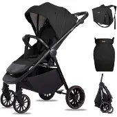 BabyLux Buggy Kinderwagen ROMBO Reisbuggy met Ligfunctie, Kleur: Onyx