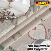 ANRO Tafelkleed Bergen Meerkleurig Ovaal 200x140cm Rechte rand Afwasbaar Waterafstotend