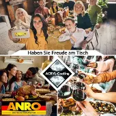 ANRO Tafelkleed Effen linnenlook Meerkleurig 400x140cm Rechte rand Afwasbaar Waterafstotend