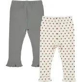 Dirkje Meisjes 2 Pack Legging - Mid gray melee