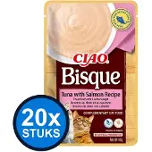 Ciao 20x Bisque puree cat tuna&salmon 40gr