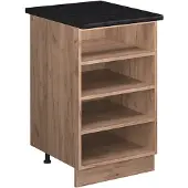 Vicco Keukenrek Fame-Line, Goudkleurig Eiken, 50 cm, WB Antraciet