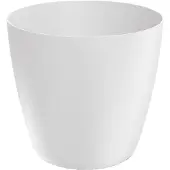 Prosperplast Matwitte plastic bloempot 13,8 x 12,7 cm, gladde deksel.