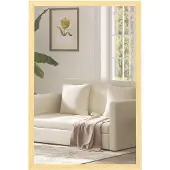 HOMCOM Wall Mirror-MDF, Glas-40L x 2B x 70H cm-Naturholz