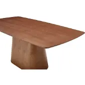 Vente-unique Eettafel 8 personen walnootfineer - Donker naturel - NIRASAKI