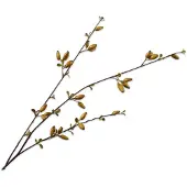 Silk-ka Kunstbloem-Zijden Bloem Rozenbottel Tak Bordeau-Bruin 84 cm