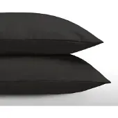 Zelesta Everyday Uni Kussensloop Set van 2 - Zwart 80x80cm