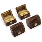 AW Gifts Mini Incense Cone Smoke Box - Mango Wood