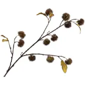 Silk-ka - Kunsttak - kastanje - groen - H106 cm