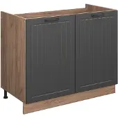 Vicco Wastafelkast Fame-Line Donkergrijs/Goudkleurig Eiken 100 cm zonder werkblad, Model 61606
