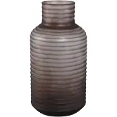 Ptmd Kalyce Light Brown Handcut Solid Glass Vase L