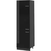 Vicco Hoge kast R-Line, Zwart hoogglans/Antraciet, 60 cm
