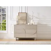 Vente-unique Ladekast 6 lades - Beige - DELORINA