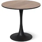 Vicco Eettafel Carl, Walnoot/Zwart, 80 x 80 cm