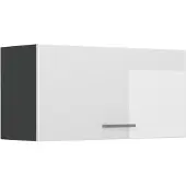 Vicco Hangkast R-Line, Wit Hoogglans/Antraciet, 80 cm Plat