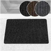 ANRO Deurmat Mischa Zwart 90x60cm – Schoonloopmat Antislip Rubber