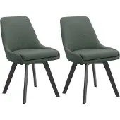 Notio Living Eetstoel 2 Pak in groene wollen stof