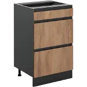Vicco Keukenonderkast R-Line, Goudkleurig Eiken/Antraciet, 50 cm zonder werkblad