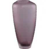 Ptmd Zalia Pink Oval Glass Handcut Striped Vase High