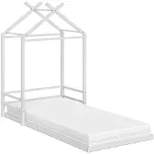 VitaliSpa vloerbed Roofy, Wit, 90x200 met matras