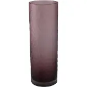 Ptmd Paulene Light Pink Glass Vase Handcut Straight L