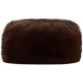 Manfield - Dames - Bruine faux fur hoed - Maat 1