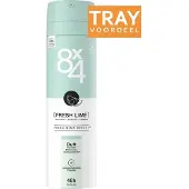 8x4 FRESH LIME DEODORANT SPRAY 30 X 150 ML