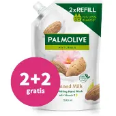 Palmolive 2+2 Gratis: Handzeep Navulling Doypack Naturals Almond Milk 500 Ml