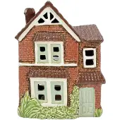 Clayre & Eef Waxinelichthouder Huis Bruin Keramiek