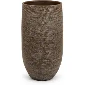 HS Potterie Vaas tokio d22h40cm bruin