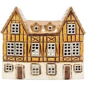 Clayre & Eef Waxinelichthouder Huis Bruin Keramiek