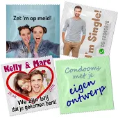 Exs Condoomfolies met eigen bedrukking - 10 stuks