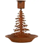Clayre & Eef Kandelaar Kerstbomen Bruin