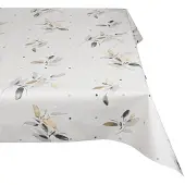 ANRO Tafelkleed Zilverblad Grijs Rond Ø120cm Rechte rand Afwasbaar Waterafstotend Binnen & Buiten