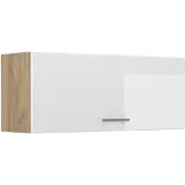 Vicco Hangkast R-Line, Wit Hoogglans/Goudkleurig Eiken, 100 cm Plat