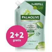Palmolive 2+2 gratis: Handzeep Navulling Doypack Hygiene Plus Sensitive Antibacteriële 500 ml