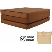 Galeriatrend Opvouwbaar Kampeermatras 195x60x9cm - Bruin, comfortabel en compact